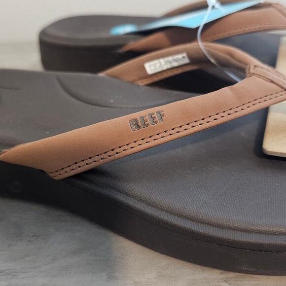 Reef Cushion Cloud Sandals Women Size 9 Expresso Brown Comfort Flip Flops Beach - Picture 7 of 9
